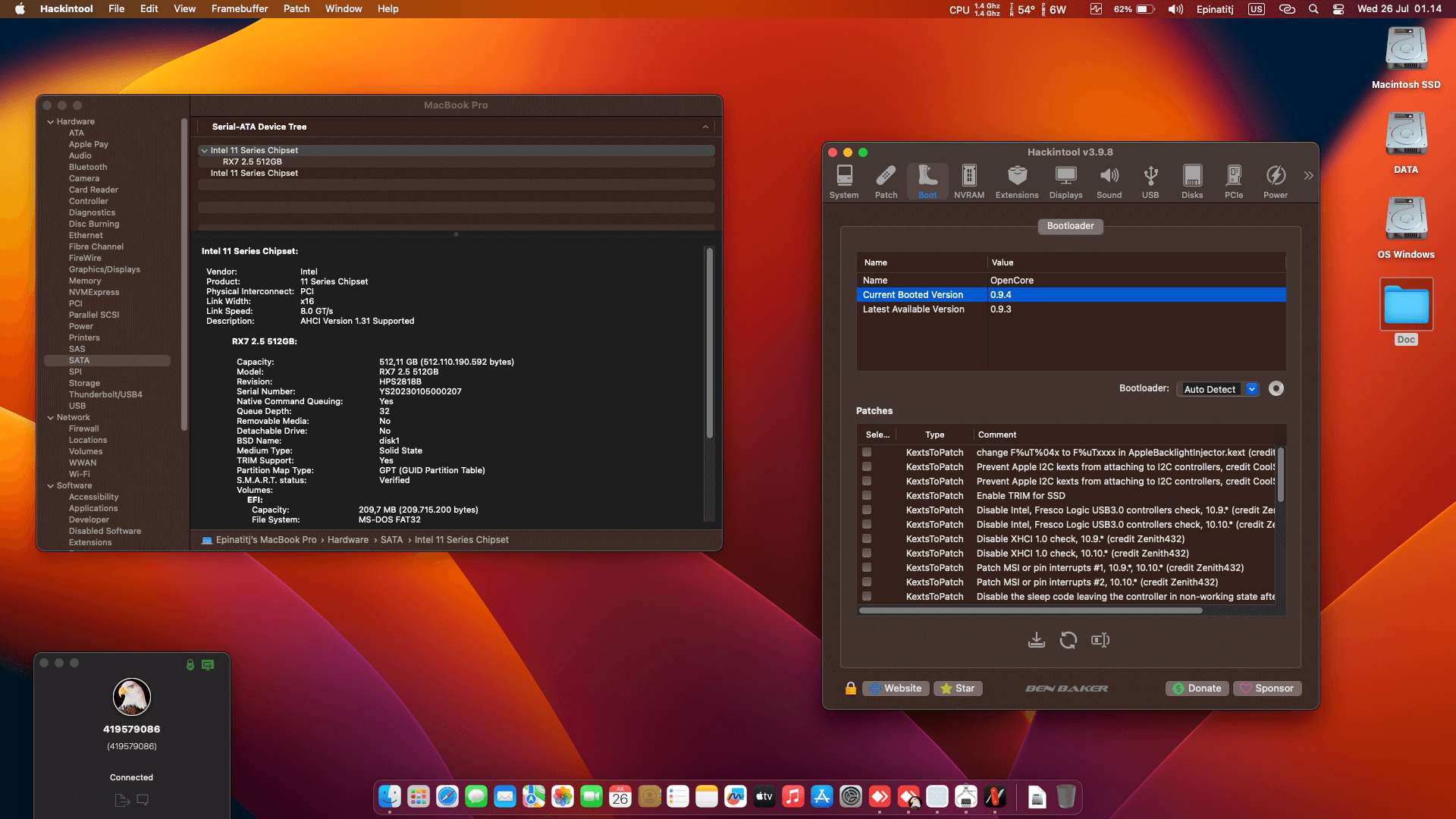 Lenovo Ideapad Slim 3 15ALC6 [AMD Ryzen 7 5700U + Radeon Vega 8 + I2C]   OpenCore 1